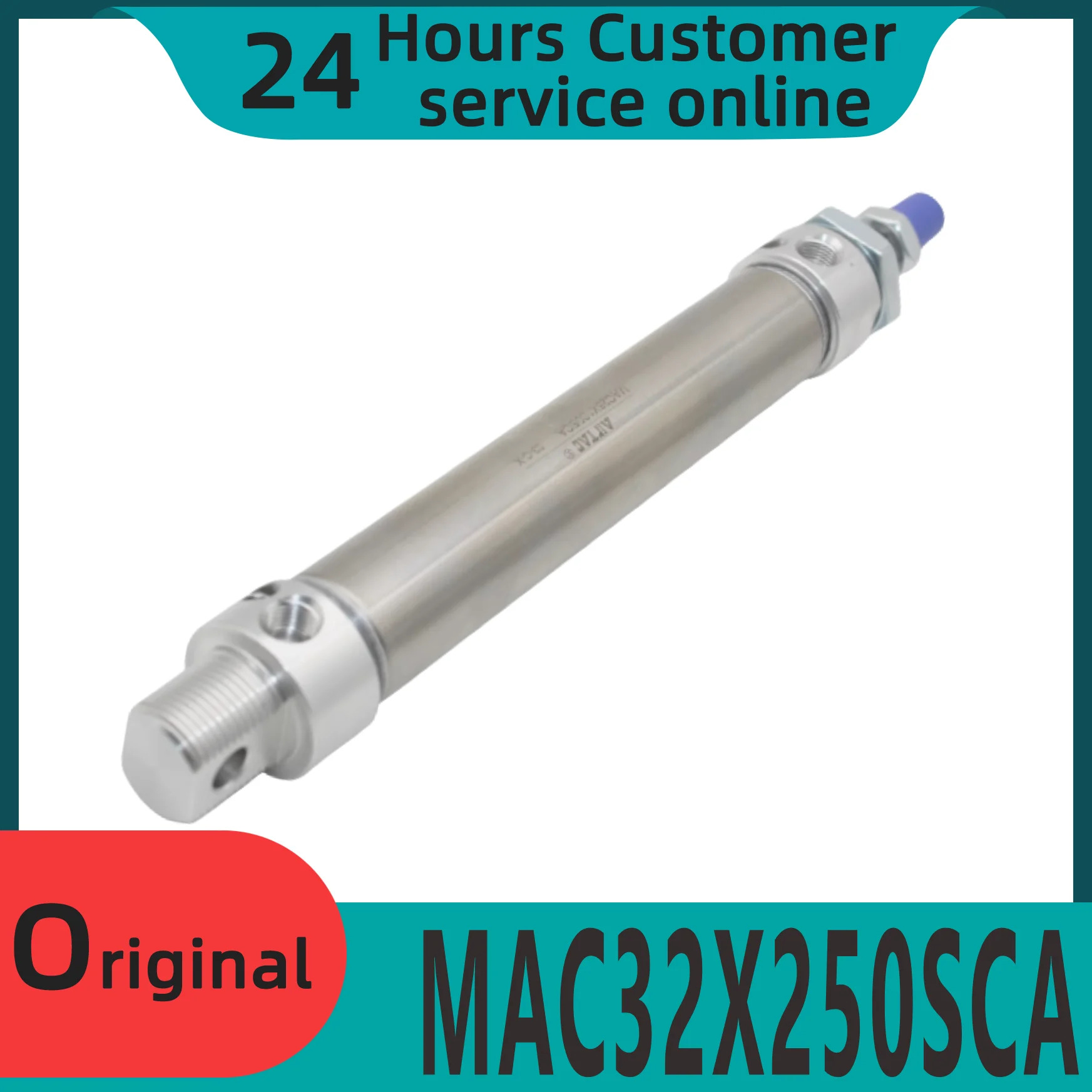 오리지널 버퍼링 스테인레스 스틸 미니 실린더 MAC32X250SCA MAC32X300SCA MAC32X350SCA MAC32X400SCA MAC32X450SCA 신