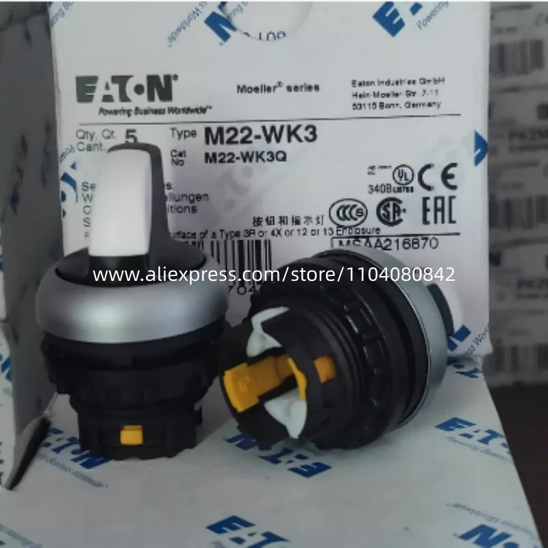 EATON 셀렉션 M22-WK M22-WRK M22-WKV M22-WK3 M22-WRK3 M22-WLK3-G M22-WRLK3-G 2 개 신