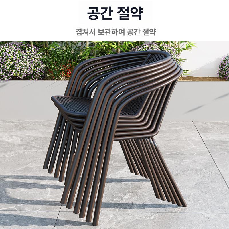 의자 야외테이블세트 피크닉 야외용테이블 공원 원형 베란다 사각테이블 루프탑 - 상세 이미지 3