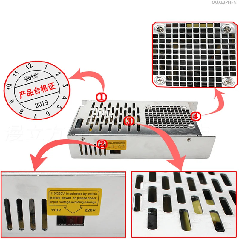 MINHONG 5V4A 12V10A 24V6A 48V6.5A 400W MH-400N-R4X-1 새 전원공급장치