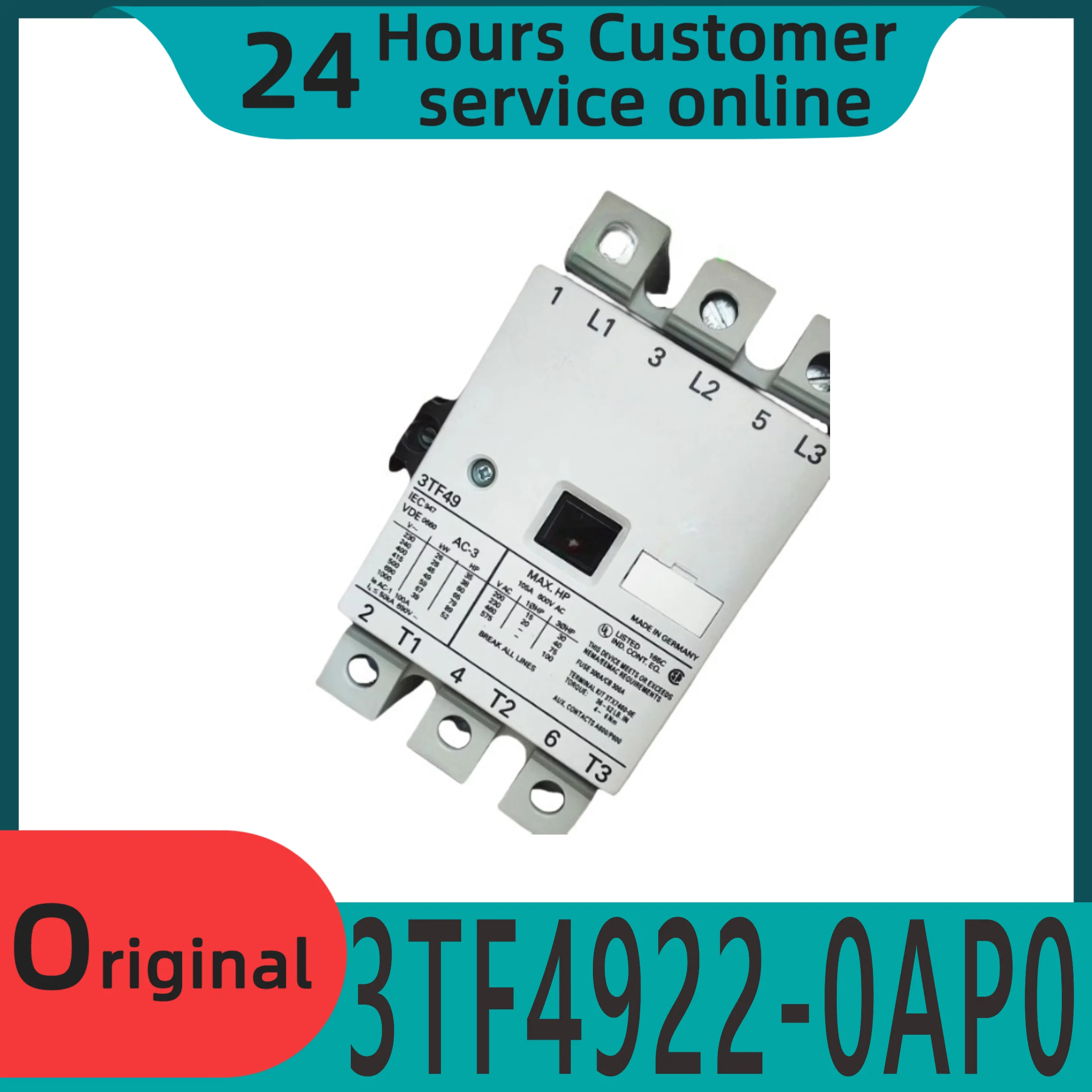 원본 3TF49 22-0AP0 AC 접촉기 3TF4922-0AP0 AC230V