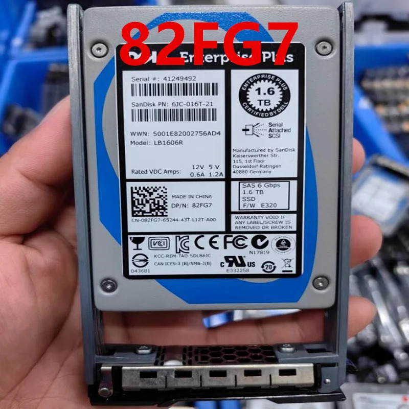 82FG7 082FG7DELL SC4020 SC8000 1.6TB 2.5 SAS SSD거오리지널 솔리드 스테이트 드라이브