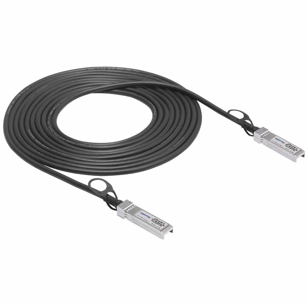 QSFPTEK 10G SFP+ DAC 케이블, 5m(16피트) Ubiquiti 직접 to 연결 패시브 장치용 미니 스위치 10gbe Twinax Gbic 넷기어 오픈 모듈, SFP - 상품 이미지