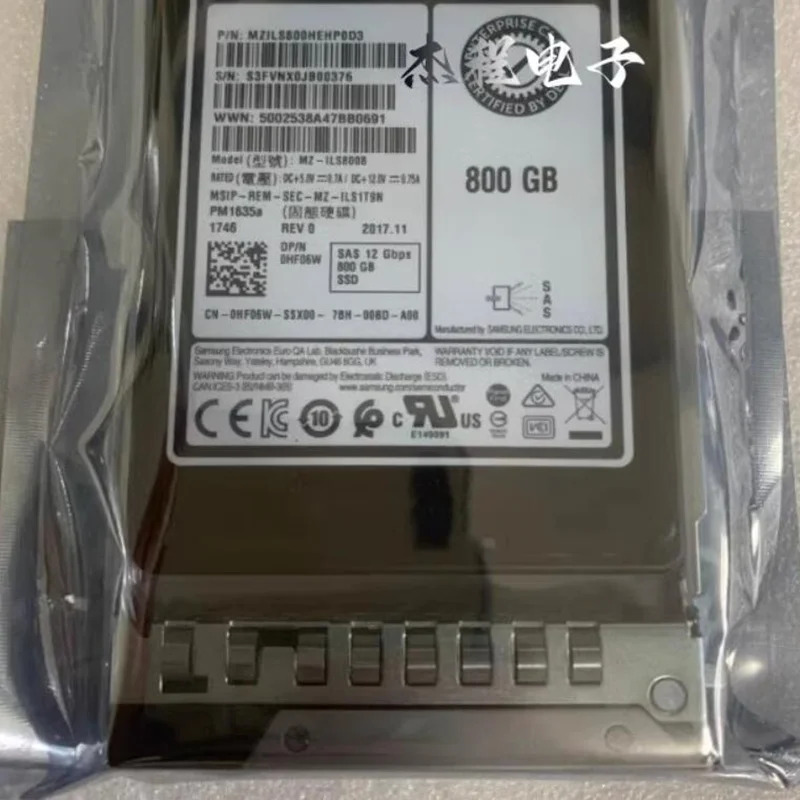 0HF06W HF06WDELL 800GB 2.5인치 SAS거새 오리지널 솔리드 스테이트 드라이브