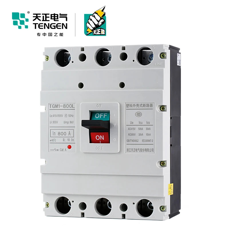 TENGEN Tianzheng 전기 TGM호환1-800L/3300 몰드 케이스 회로차단기 에어 스위치 3P 3상메스위치 800A