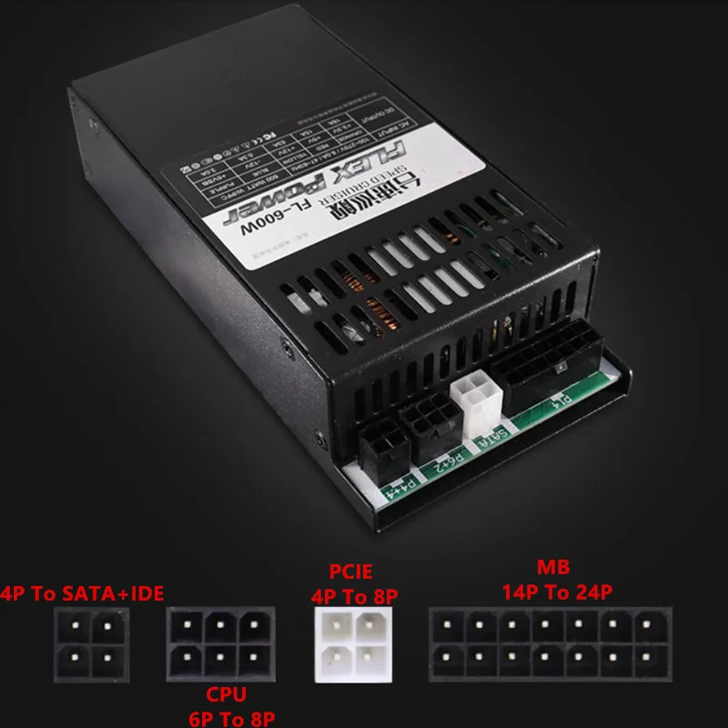 SpeedCruiser S3 K39 K35 M41 M24 FLEX NAS 소형 1U 600W 전원공급장치 -600W FL-600W ENP-7660B 새 PSU