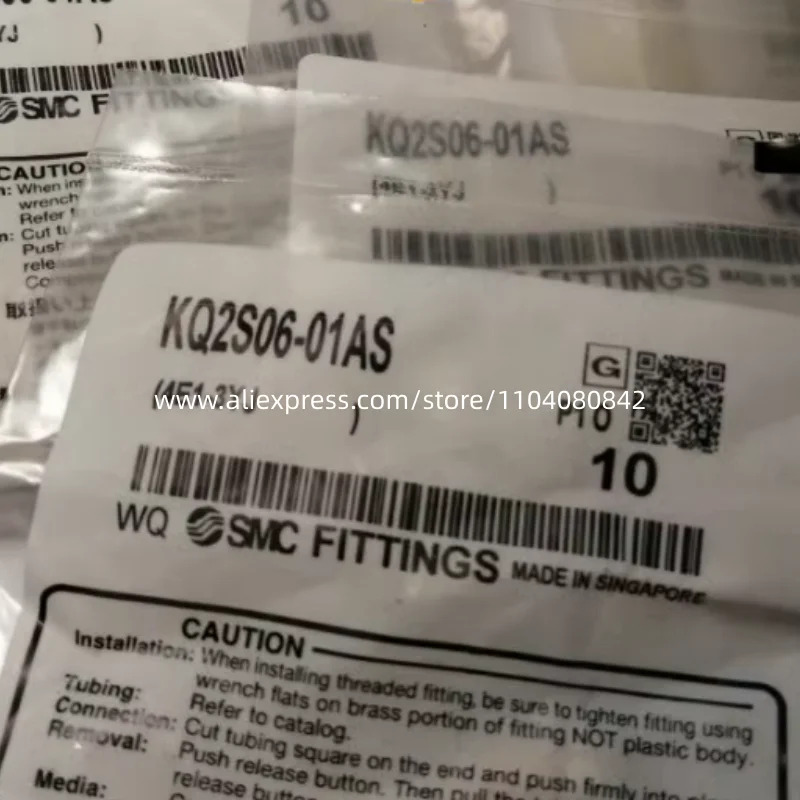 SMC 스플라이스 KQ2K06-01AS KQ2K06-M5A 10PCs