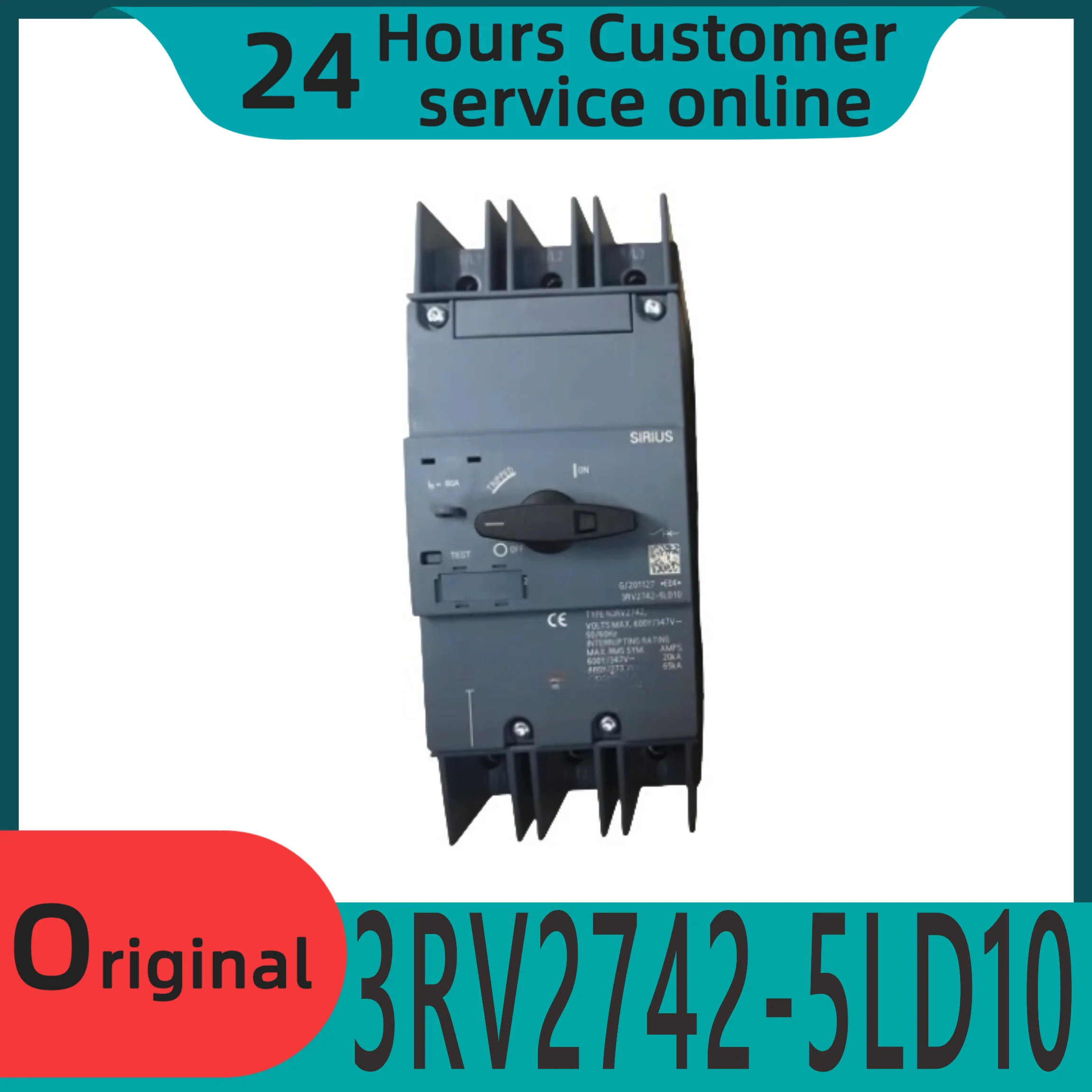 오리지널 모터 보호 회로차단기 3RV2742-5LD10 60A 3RV27425LD10