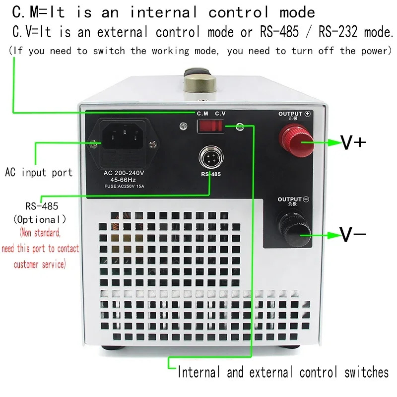스위칭 전원공급장치 AC 220V 1500W dc200V DC 200V 7.5조정 가능전원공급장치 0-200V 셀러