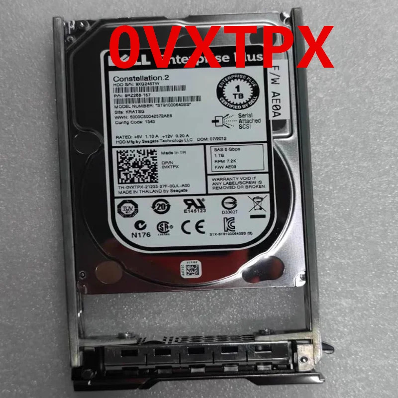DELL SC220 SC200 SC4020 1TB SAS 2.5 7200RPM 64MB 하드 드라이브 0VXTPX VXTPX ST새 91000640 SS