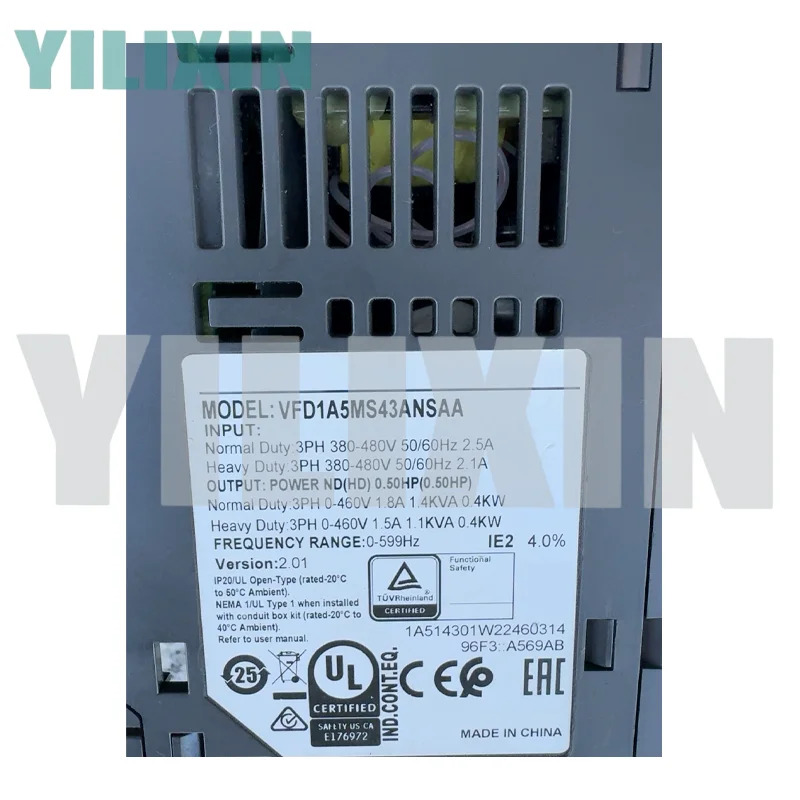 주파수 변환기 VFD1A5MS43ANSAA 400W 380V 신