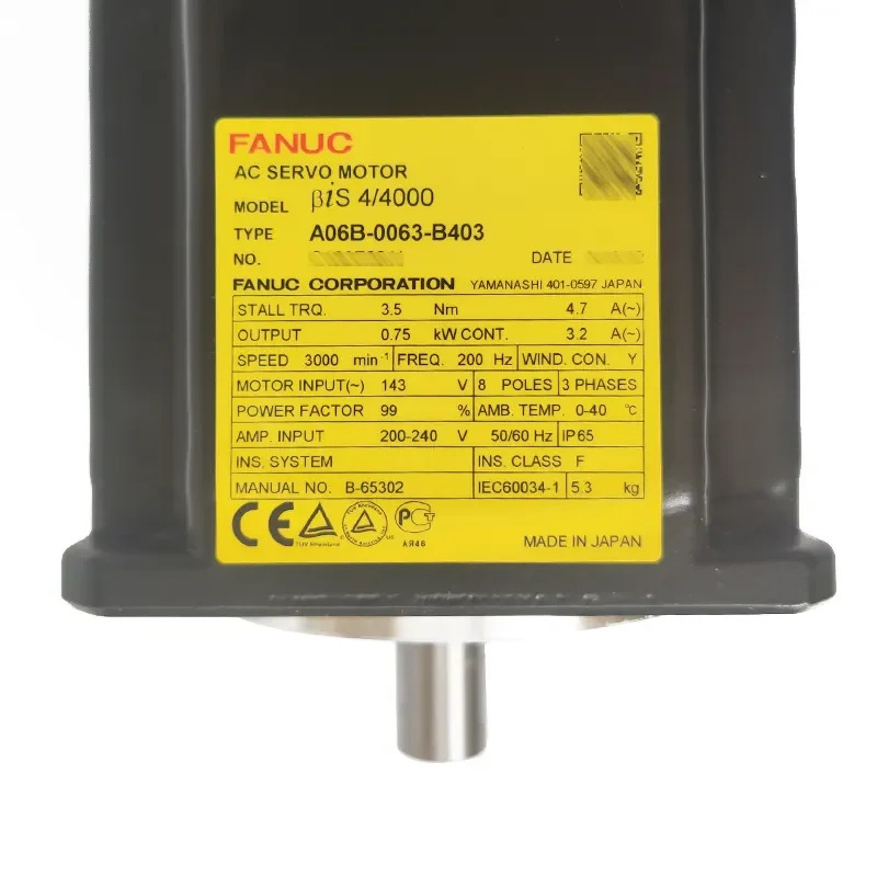 A06B-0063-B403 Fanuc 서보모터 12개월 A06B0063B403
