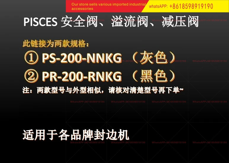 안전 밸브 노구안 V07 PS 200 NNKG 압력 조절기 PR RNKG