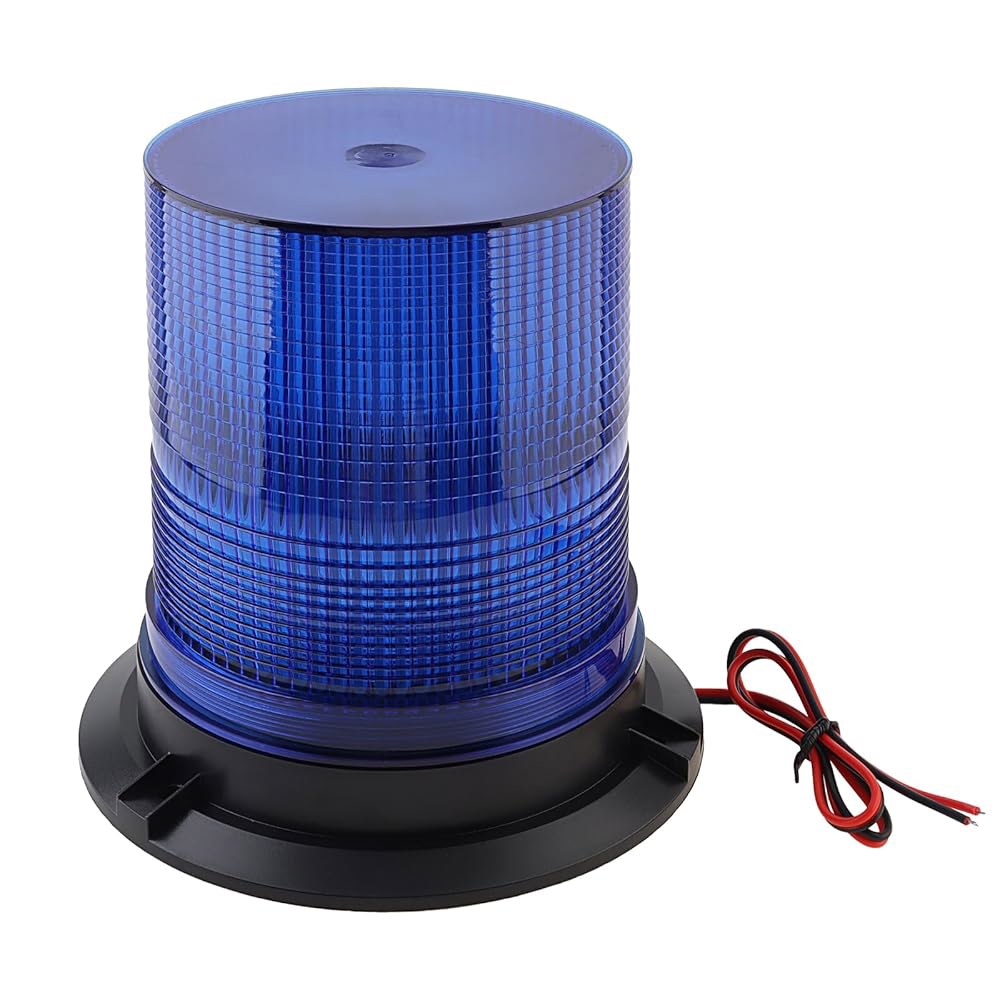 DriSentri 블루 LED 스트로브 조명, 12-48V 트럭, 3가지 카트, UTV용 트랙터, 비상 신호등, 경고 ATV, 버스, 플래시 모드 자동차, 안전 잔디깎이, 방수 - 상품 이미지