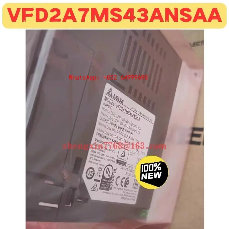 오리지널 주파수 변환기 VFD2A7MS43ANSAA 신
