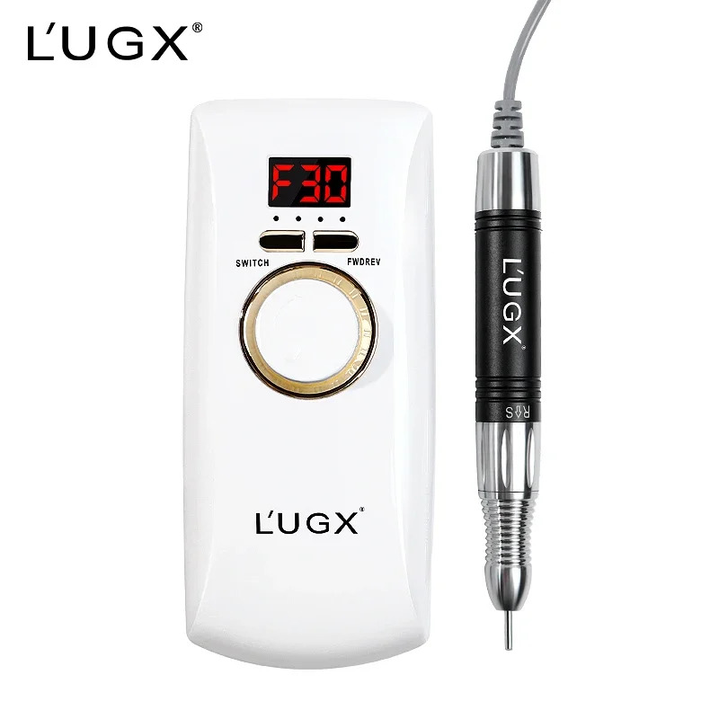 LUGX 휴대충전식 프로 네일 드릴 머신 아크릴 장비30000rpm