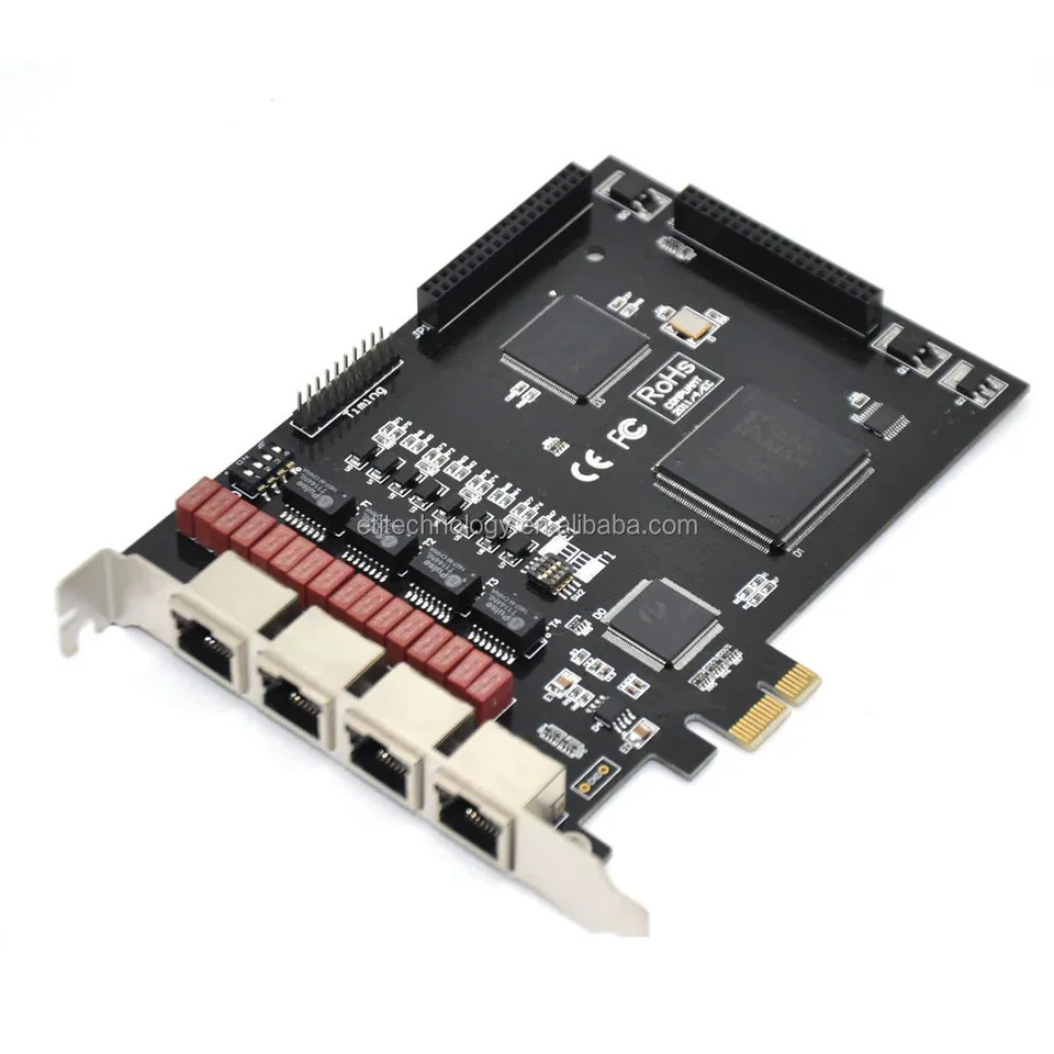 Asterisk 카드 4U 버전TE420E PCI-E 4 포트 E1 T1 J1 Digium