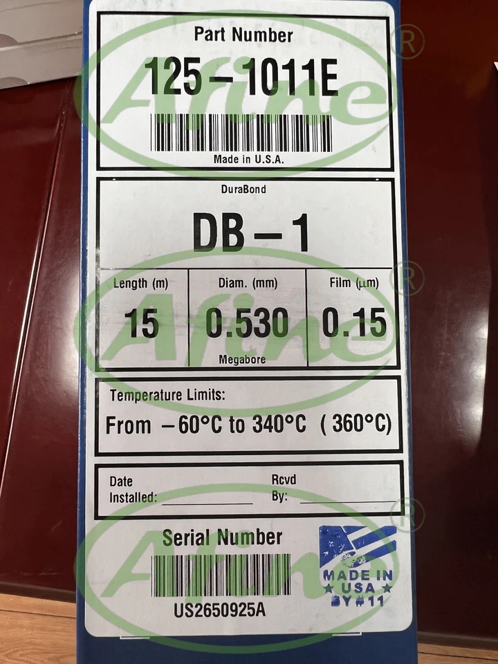 AFINE Agilent J W DB-1 GC 럼 5 인치 케이지 125-1034E 30 m 0.5m 3.00 125-1011E 15 0.15