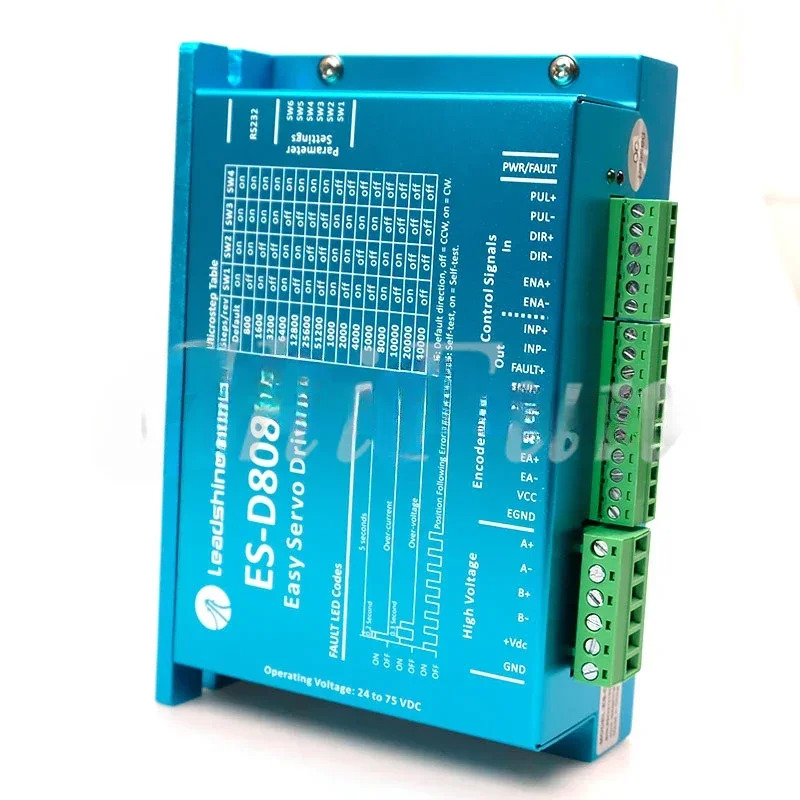 Freeshipping Leadshine Easy 서보 드라이브 ES-D808 HBS86 CNC DSP 루프 스테퍼 8A 20-80VDC
