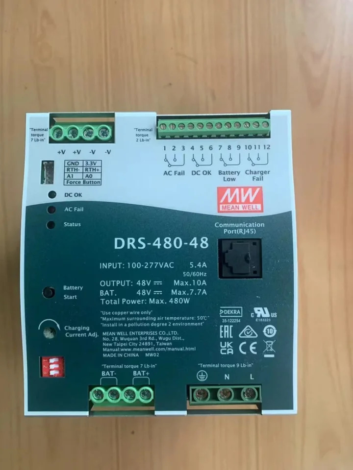 대만 Mingwei 지능형 보안전원공급장치 UPS 통신 기능 480W DRS-480-24 36 48V