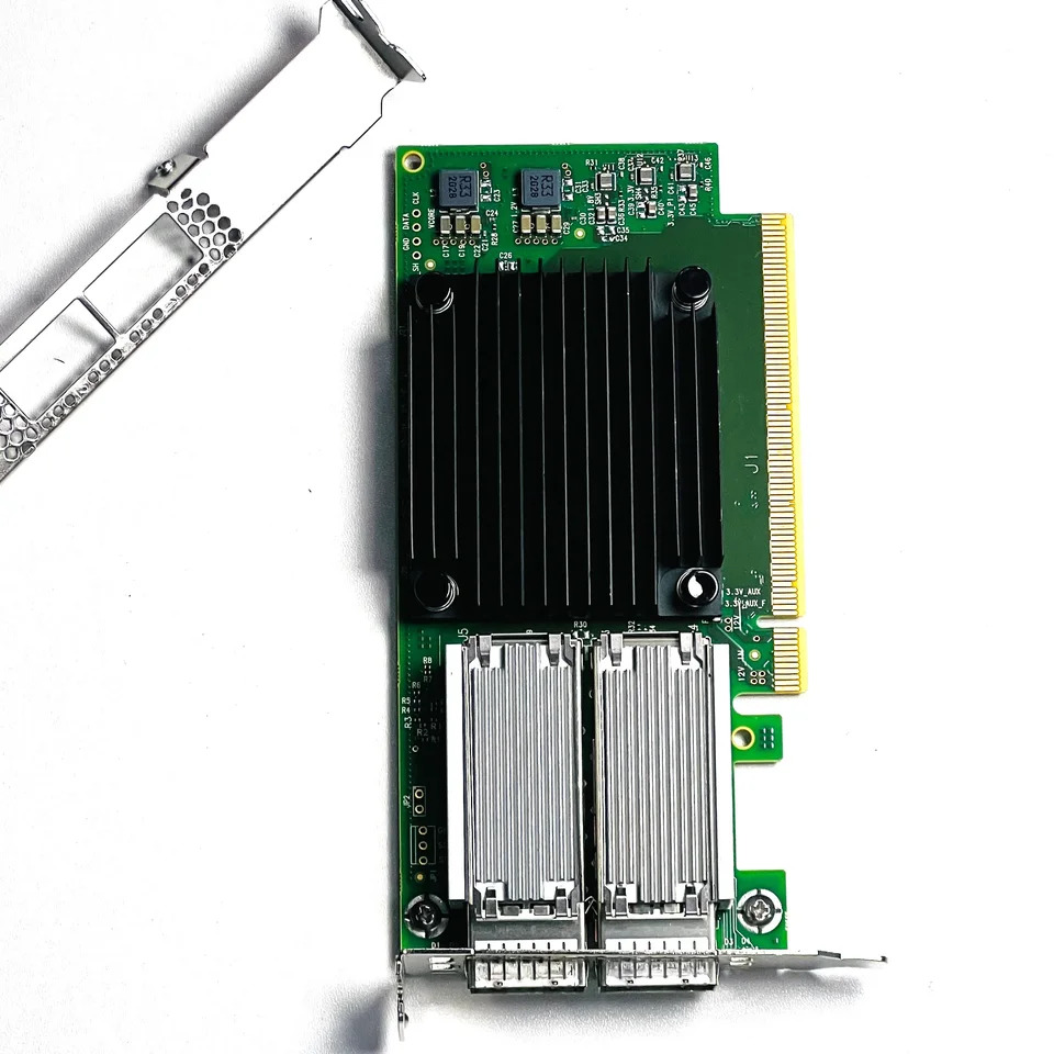 D ell Mellanox MCX516A-CCAT ConnectX-5 듀얼 포트 QSFP28 네트워크 어댑터 9FTMY 100GbE CX516A