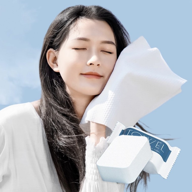 도모아 1회용 일회용 수건 타월 타올 핸드 페이스 캠핑 여행용 호텔 작은 미니 포켓 압축 코인 - 상품 이미지