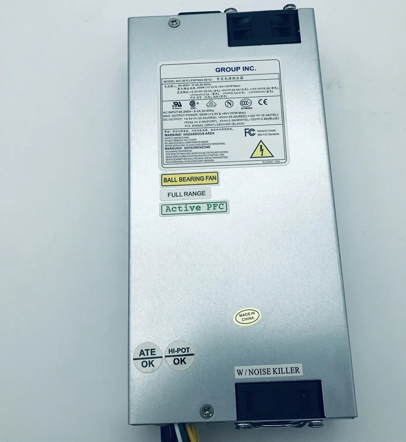 FSP오리지널 PSU 전원공급장치 FSP300-601U FSP350-601UA 1U -5V 300W 신