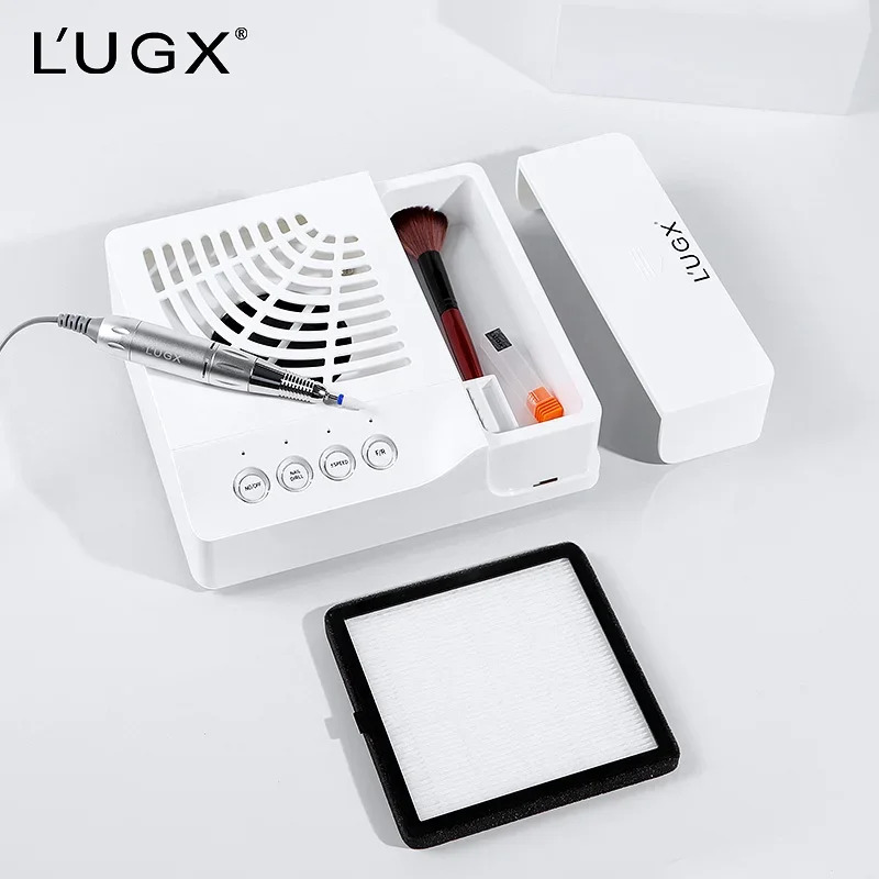 LUGX 60W 35000RPM 2 in 1 네일 드릴 진공 기 프로 전기 집진기 기계
