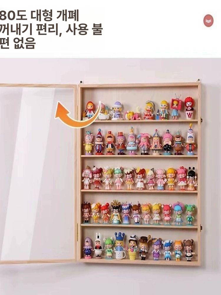미니 쇼케이스 선반 유리진열장 캐비닛 보관 수납장 도어 힌지 여닫이 피규어진열 - 상세 이미지 4