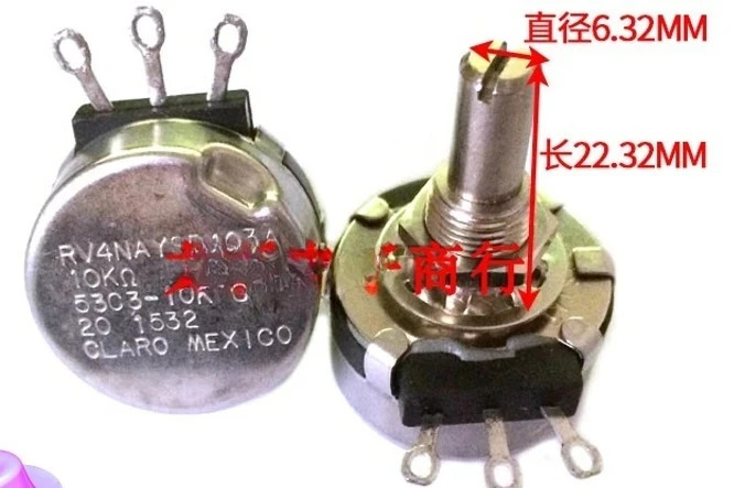 RV4NAYSD103A 102A 502A 단일 코일 1K5K10K 가변 주파수 전위차계