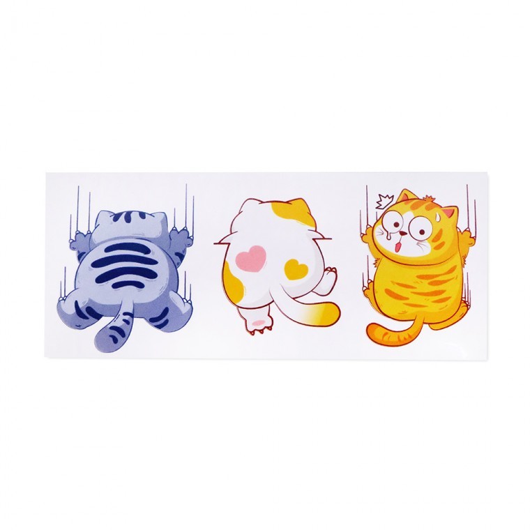도모아 자동차 흠집커버용 고양이 스티커 3p 소 - 상품 이미지