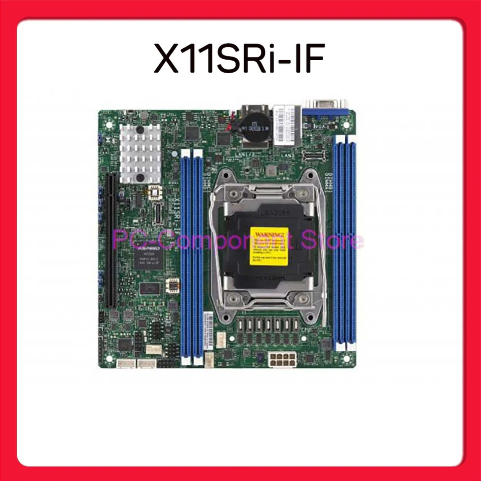 NAS 단방향 서버 마더보드 X11SRi-IF Supermicro MINI-ITX C422 LGA2066 신