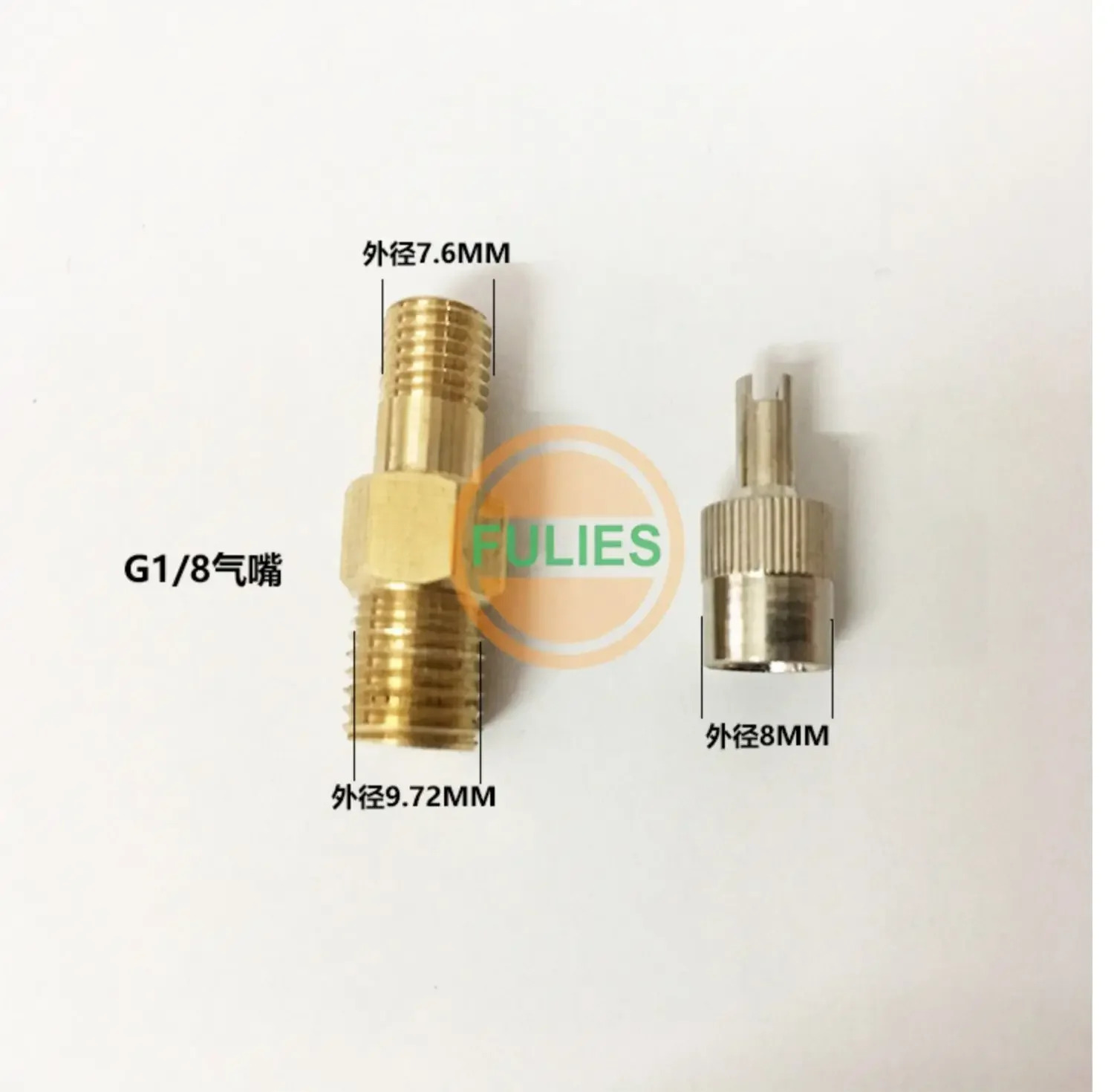 10pcs 밸브 코어 G1/4 노즐 2 외부 치아 G1/8 씰링 플매트 카펫 러그 연결 스레드 파이프 단방향