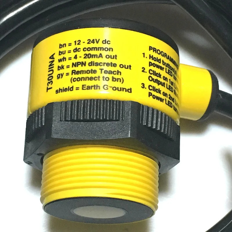 오리지널 감지 거리 150 mm 1 m 2m 케이블 T30UINA 55977 배너 npn 초음파 센서