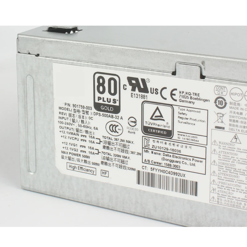 hp호환 4P 500W 전원공급장치 DPS-500AB-32 A DPS-500AB-32A 901759-003/001 PA-4501-1 DPS-500AB-36 DPS-500AB-36