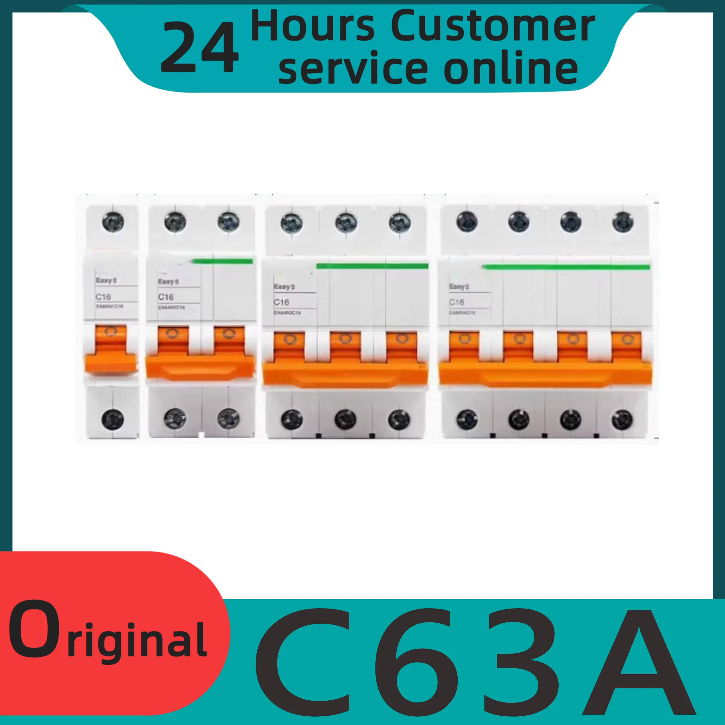 오리지널 3상 에어 스위치 3P C63A EA9 회로차단기 소형 380V