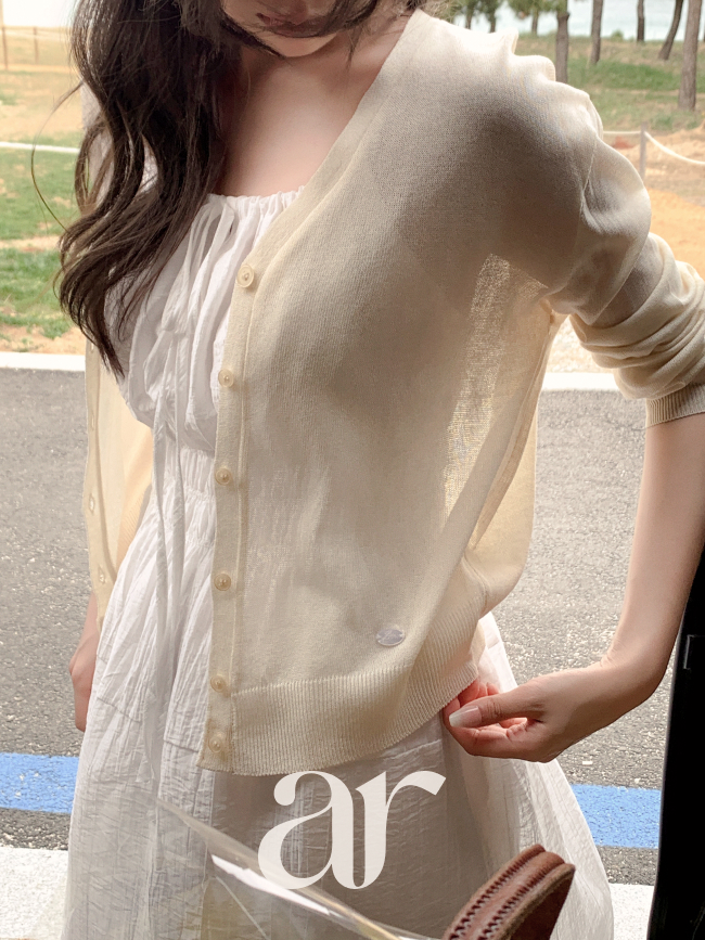 [자체제작] (국내제작) (MADE접촉냉감기계세탁ok) 워셔블 2타입 긴팔 가디건 cd3665 이미지 3