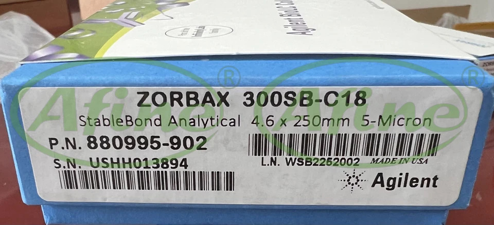 AFINE Agilent 880995-902 ZORBAX 안300 C18 4.6x250mm 5 m. 완전 다공성 역상 hp호환LC 럼