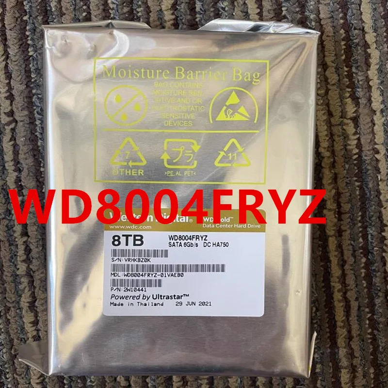 WD8004FRYZWD 8TB SATA 3.5인치 7.2K 256MB 서버 HDD새 하드