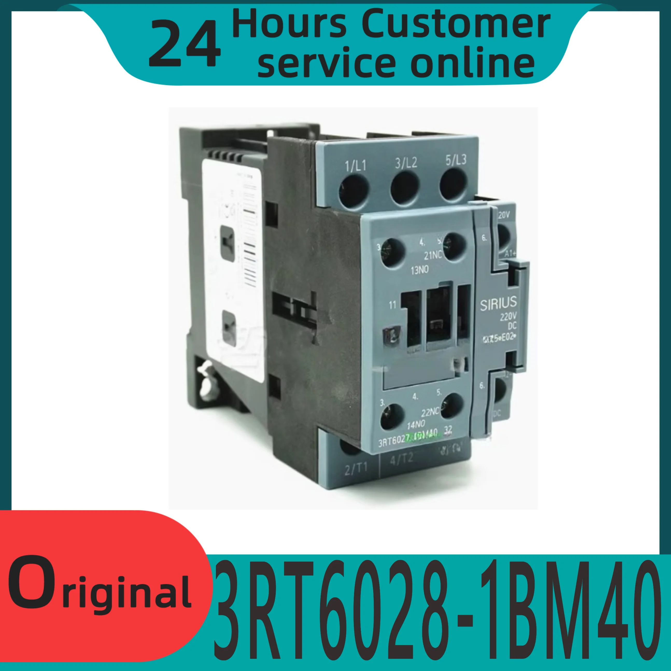 오리지널 DC 브레이크 엘리베이터 접촉기 3RT6028-1BM40 38A DC220V