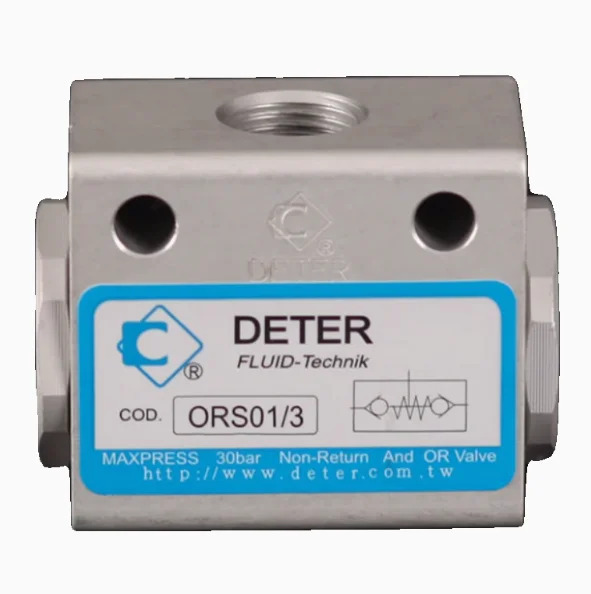 DETER FLUID-Technik 고압 체크 또는 밸브 대만산 ORS01/3 -30kg -70kg