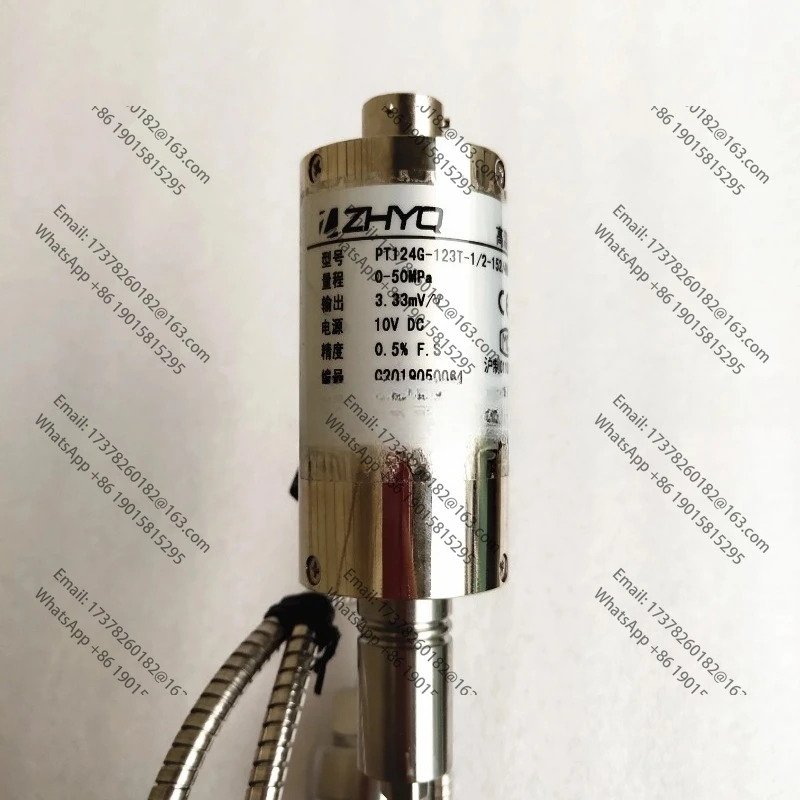 ZHYQ PT124G-123T-50Mpa- 1/2-20UNF-152/460-J-3.33 mV/V-6 용융 압력센서 6 핀압력 온도 표시기 N50 포함