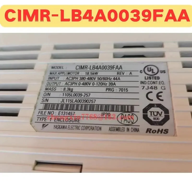 리퍼 주파수 변환기 CIMR-LB4A0039FAA CIMR LB4A0039FAA 정상 기능 완료