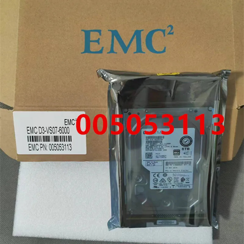 EMC D3-VS07-6000 6TB SAS오리지널 하드 005053113 HUS726T6TAL4200 서버 HDD 3.5 인치 7200RPM 128MB