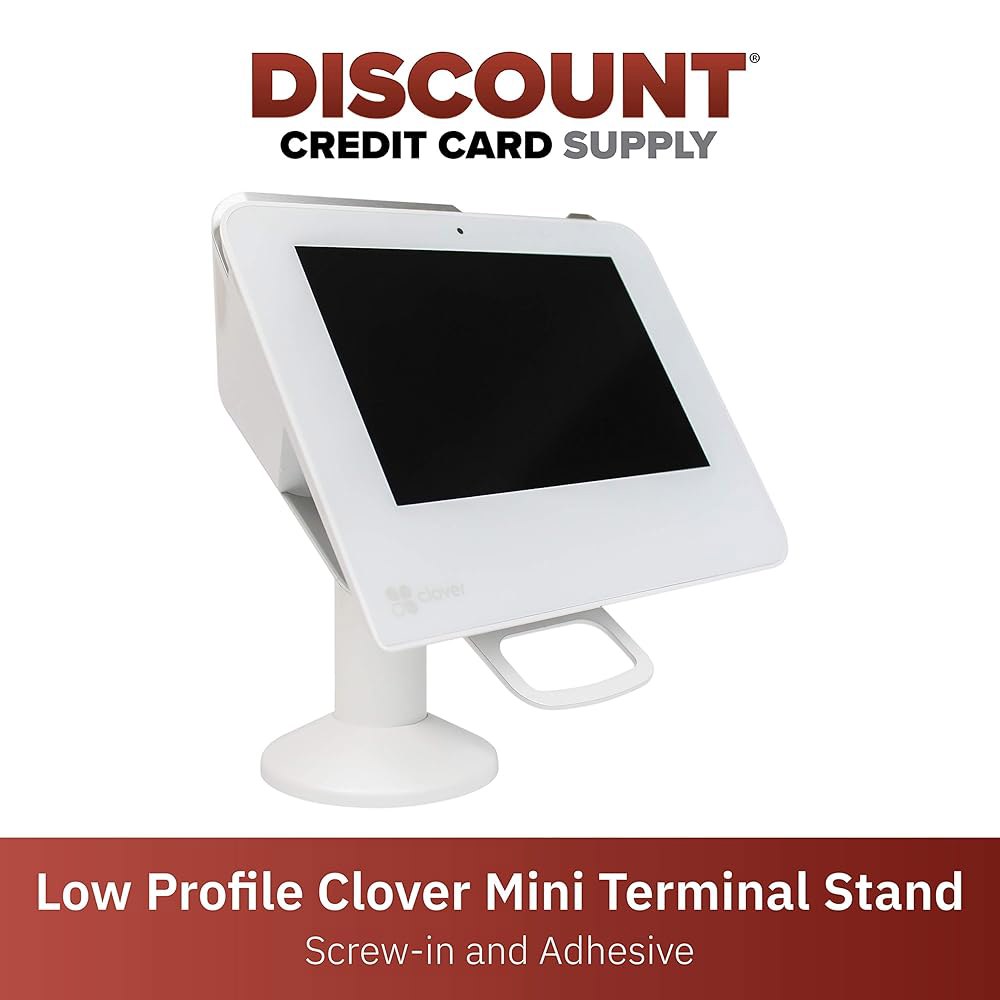 Discount Credit Card Supply DCCStands 회전 클로버 미니/클로버 로우 - 미니 터미널 화이트 및 스탠드 3 틸트 프로파일, - 상세 이미지 2