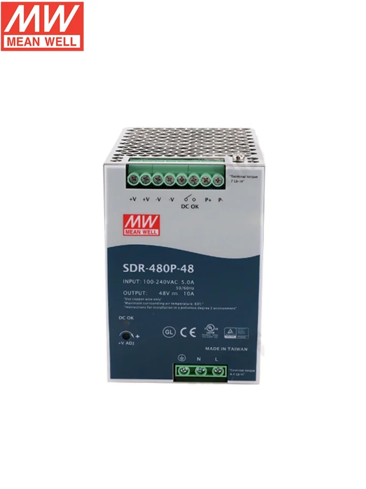 SDR-480P 대만 Mingwei 24 V 48V 레일 DC 스위칭 전원공급장치 480W 액티브 PFC 고효율 신