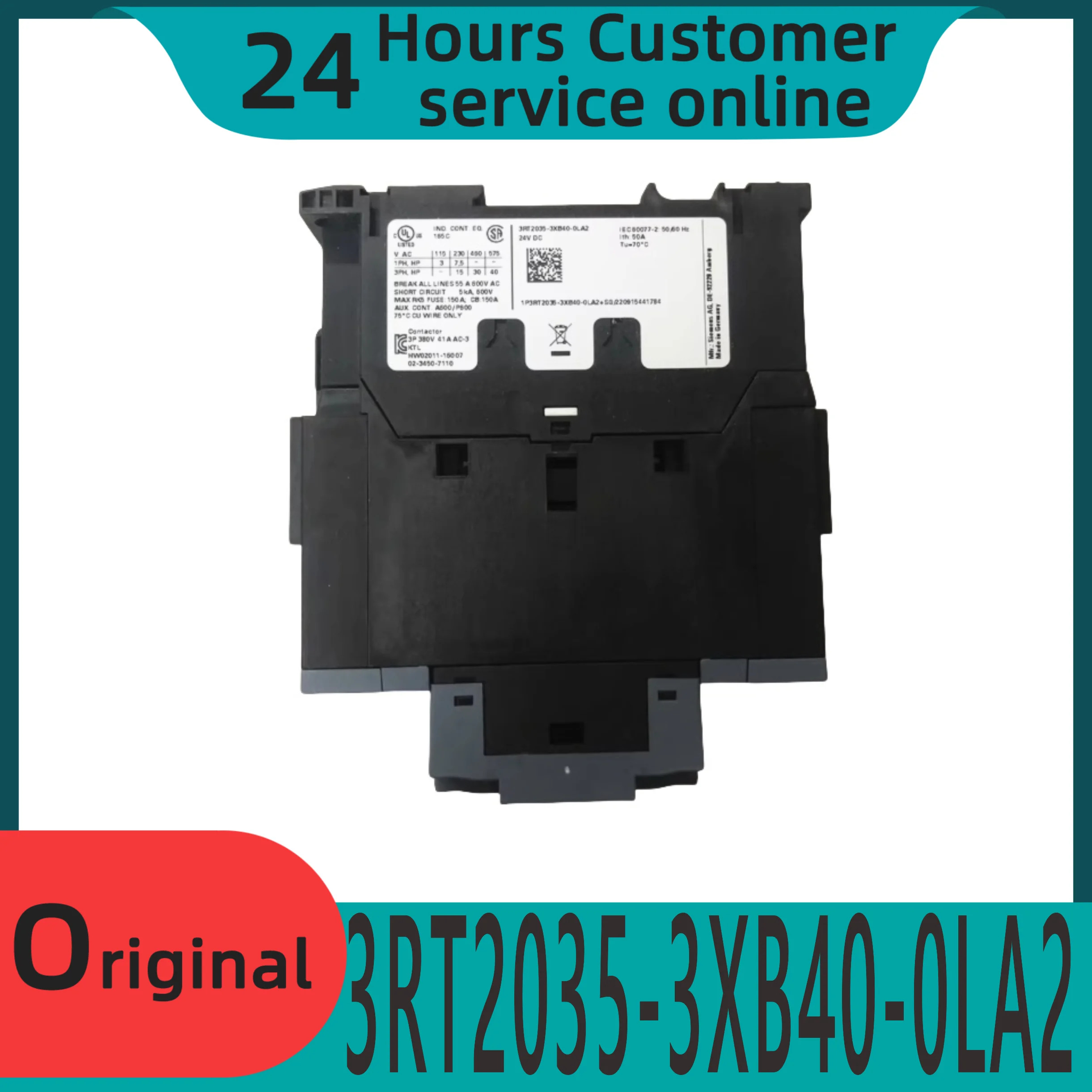 원본 3RT2035-3XB40-0LA2 접촉기 3RT20353XB400LA2