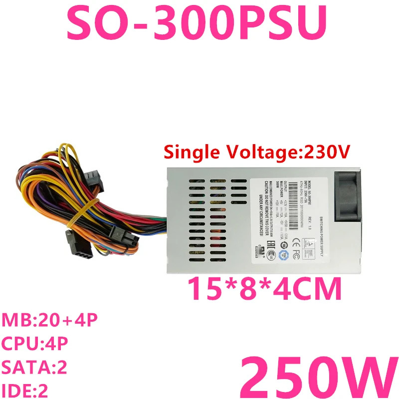 Rosoa AIO FLEX전원공급장치 소형 1U 정격 230W 피크 250W SO-300PSU 신