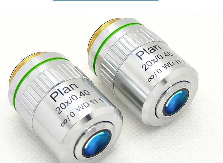 필드 멸종 색차 무한히 멀리 45mm 동초점 근적외선 20x 대물렌즈 플랜 표준 RMS 스레드