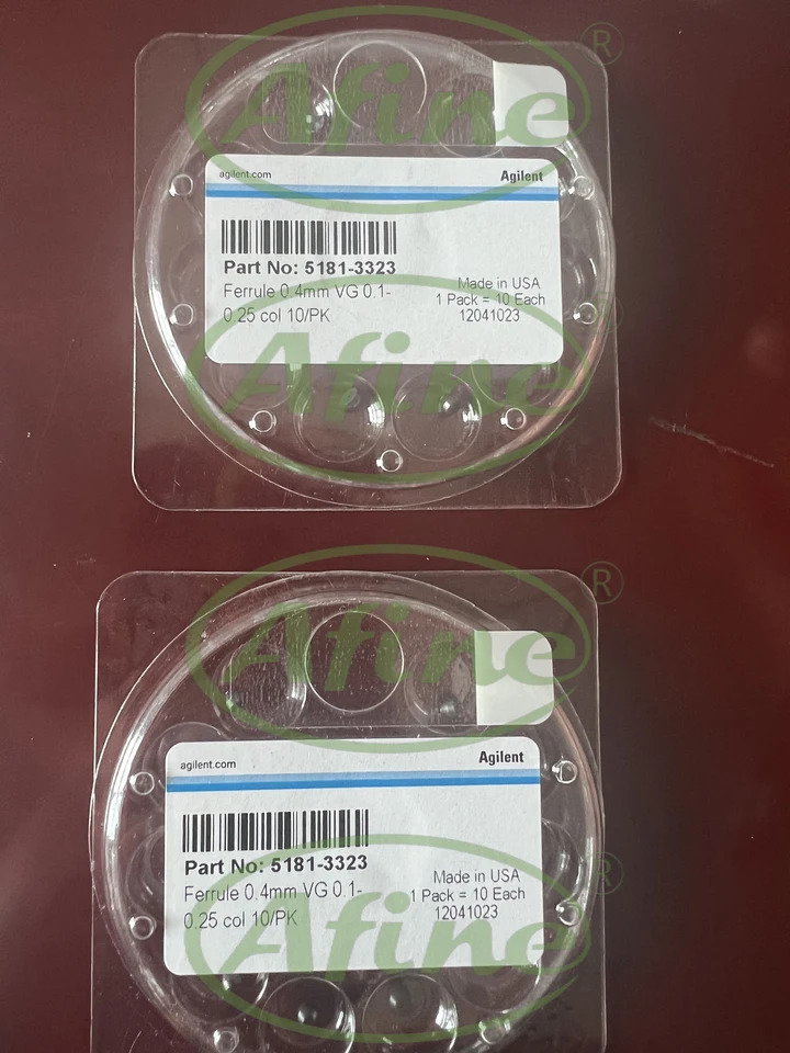 GC/MS 5181-3323 페룰 0.4mm id 15% 흑연/85% 베스펠 0.1-0.25mm 럼 10/pk